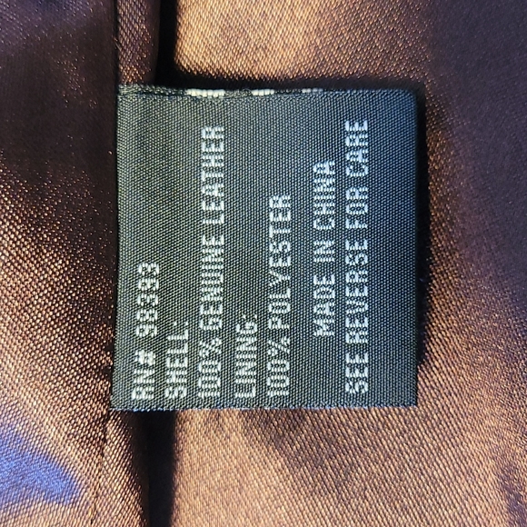 Pamela McCoy Couture vintage leather coat size M - Picture 11 of 13